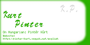 kurt pinter business card